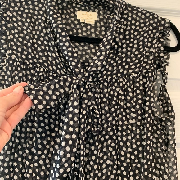EUC Kate Spade polka dot blouse - Picture 5 of 7